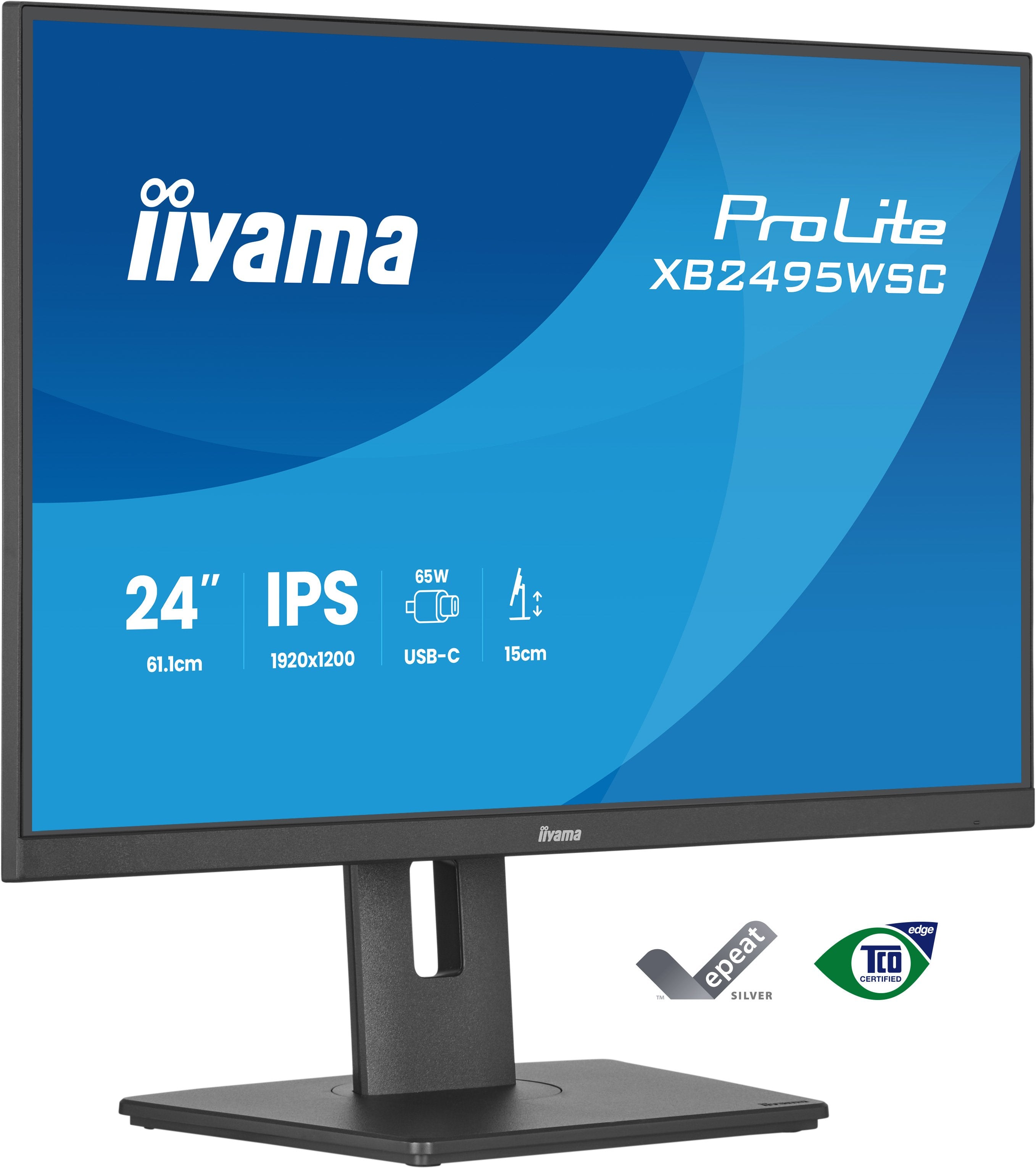 Iiyama Prolite Xb2495wsc-B1 61.1 Cm 24 Pulgadas), Negro (Mate), Wuxga, Ips, Hdmi, Usb-C, Usb-Hub, 100hz Panel) Xb2495wsc-B1