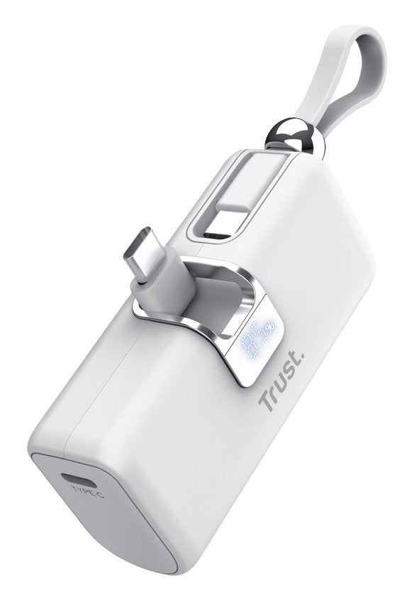 Powerbank 5000mah Trust Pacto 26105 18w Blanca