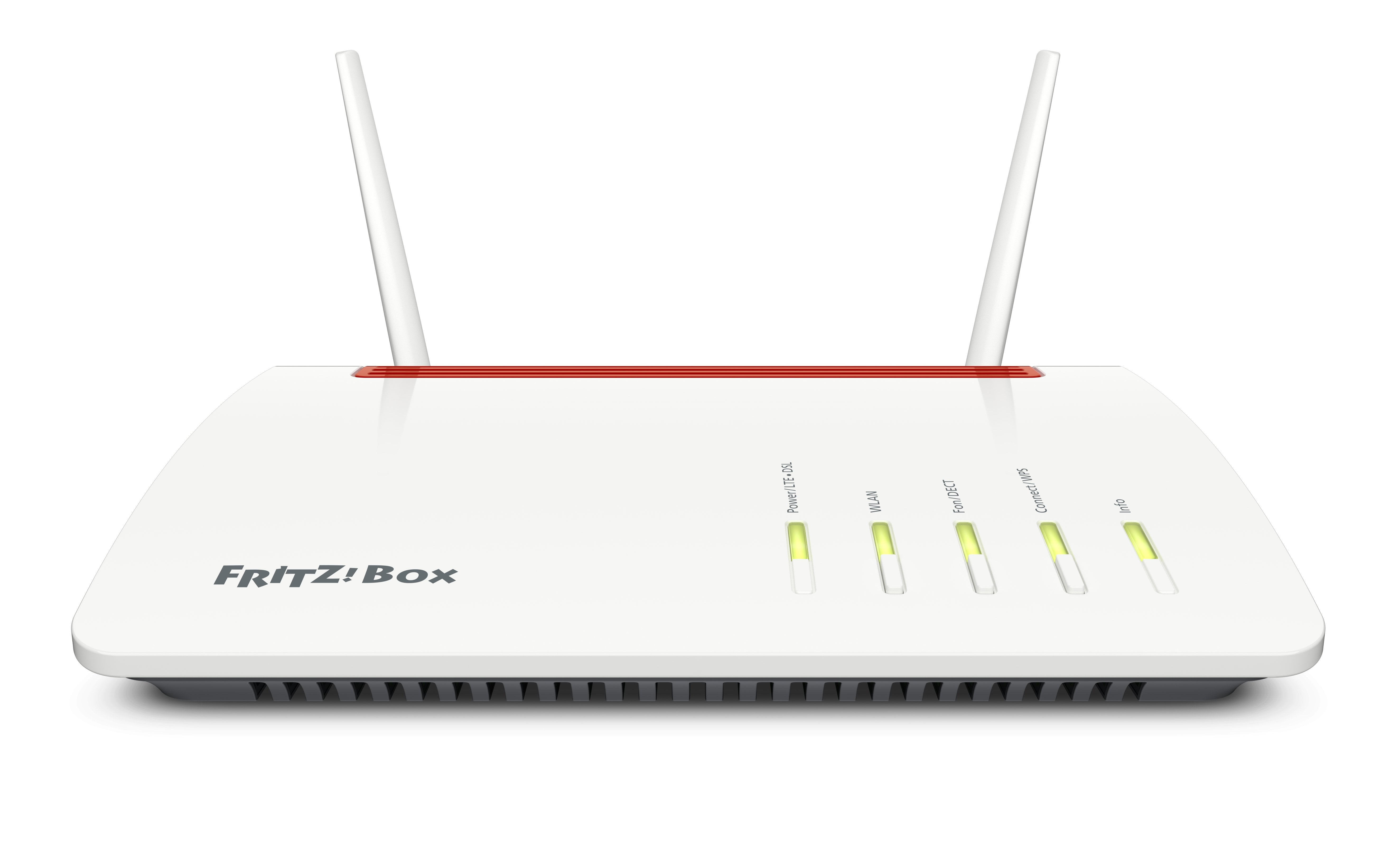 EAN 4023125028182 - Box FRITZ! 6890 LTE INT router inalámbrico Gigabit Ethernet Doble banda (2,4 GHz / 5 GHz) 4G Rojo, Blanco imagen 4