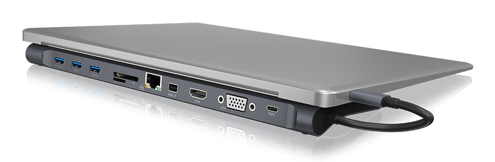 EAN 4250078167129 - ICY BOX IB-DK2102-C Alámbrico USB 3.2 Gen 1 (3.1 Gen 1) Type-C Antracita, Negro imagen 5