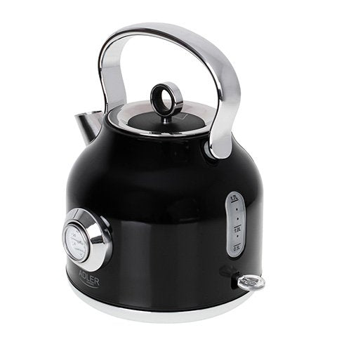 Hervidor Adler Ad 1346b Con Termómetro, Eléctrico, Potencia 2200 W, Capacidad 1,7 L, Negro