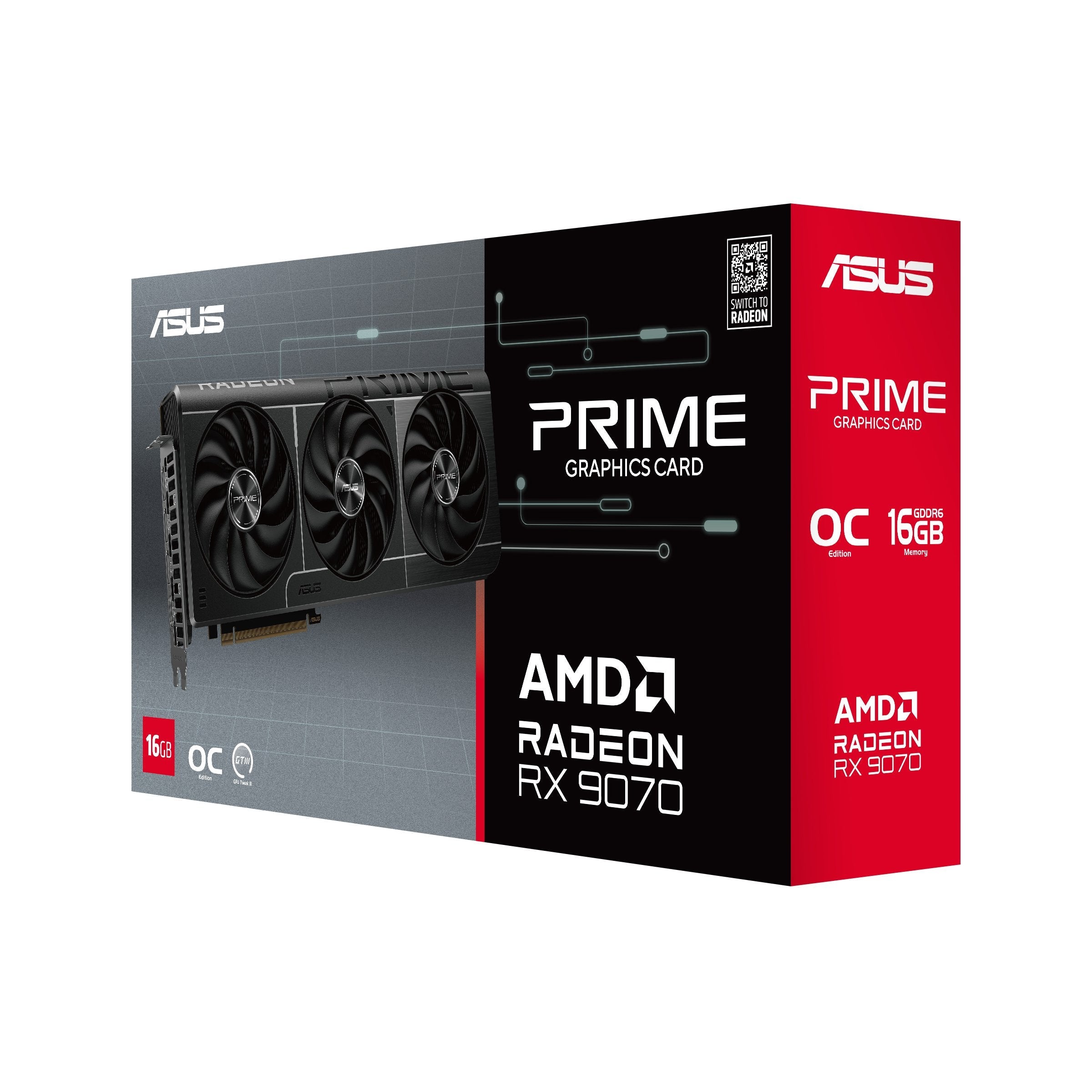 Tarjeta Grafica Asus Radeon Prime Rx9070 O16g