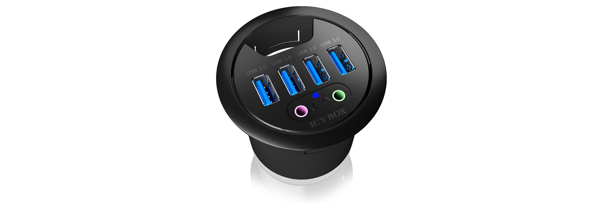 EAN 4250078166290 - ICY BOX IB-HUB1403A toma de corriente Negro imagen 3