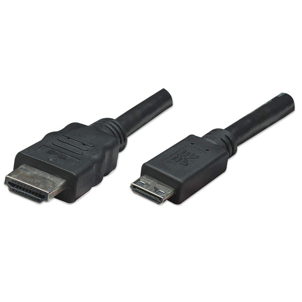 Manhattan Cable Hdmi De Alta Velocidad 3d, Mini Hdmi Macho A Hdmi Macho, Blindado, Negro, 1.8 M