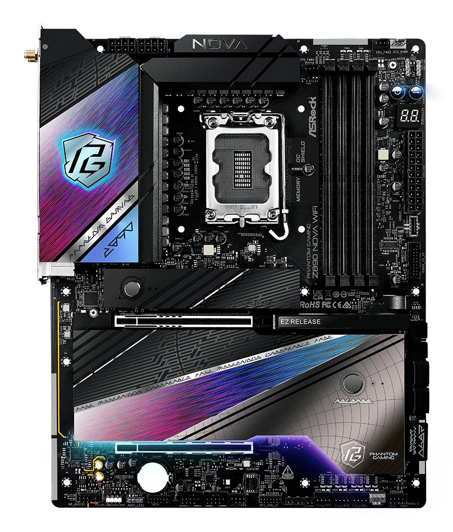 EAN 4710483949708 - Asrock Phantom Gaming Z890 Nova WiFi Intel Z890 LGA 1851 (Socket V1) ATX imagen 3