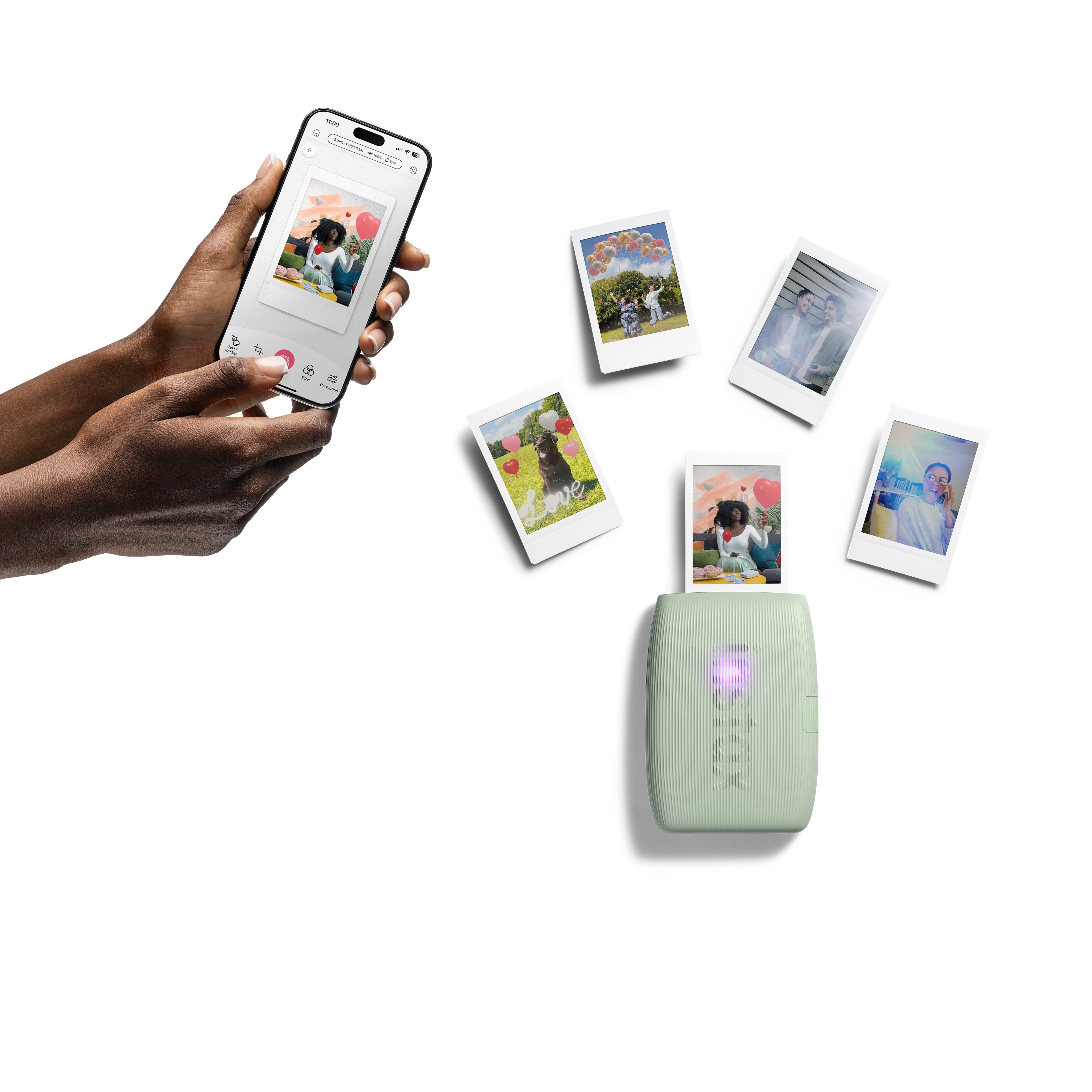 Fujifilm Instax Mini Link 3 Impresora Portatil Instantanea Bluetooth 5.1 - Impresiones En 5,1x7,6cm - Verde