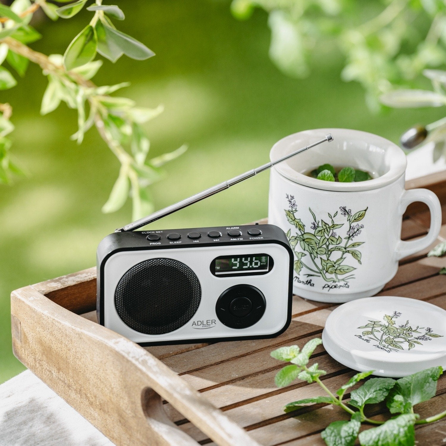 Adler Ad 1906 Digital Radio, Pll Am Fm, White Black