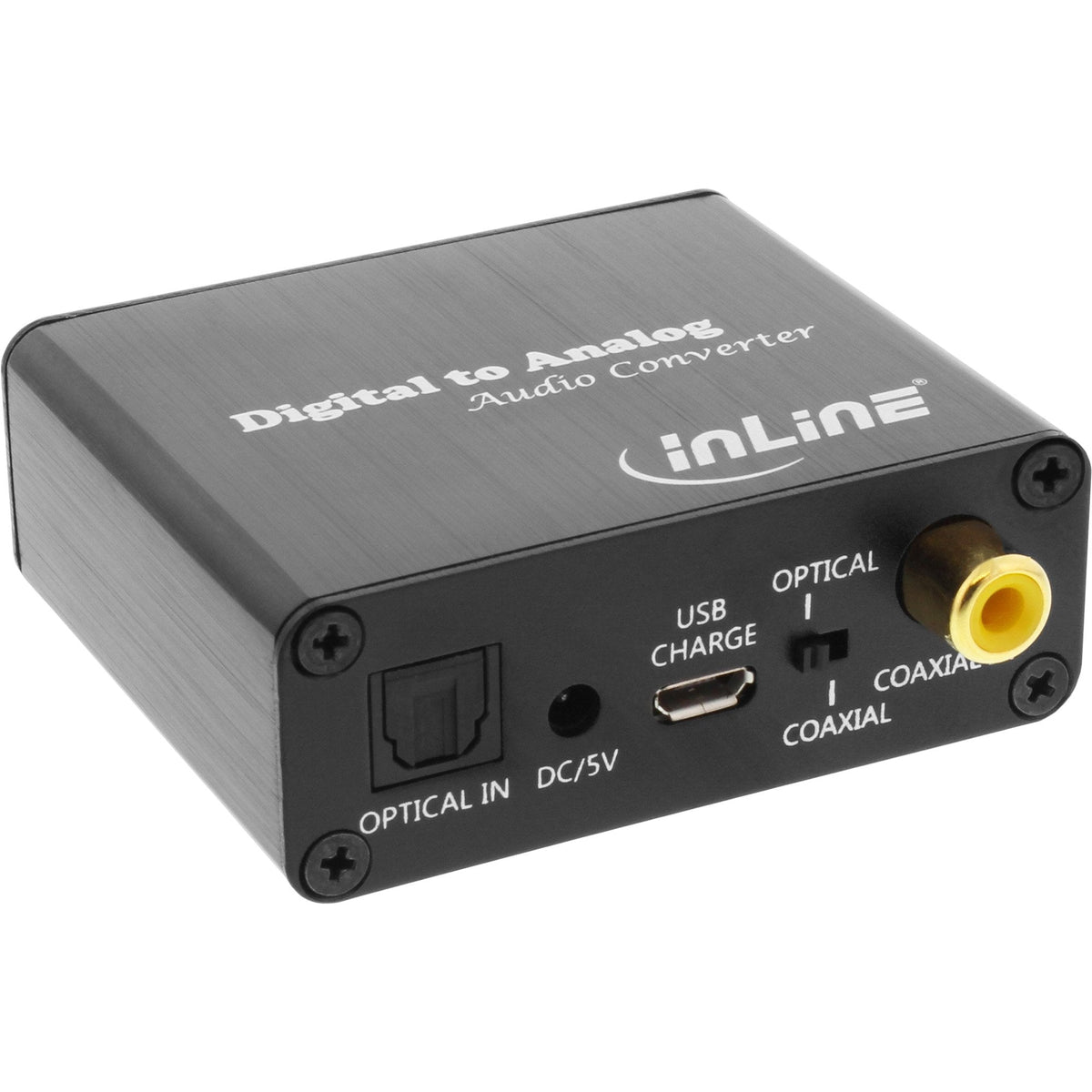 Convertidor De Audio Inline Toslink Digital A Analógico Y Entrada Rca A Estéreo Rca
