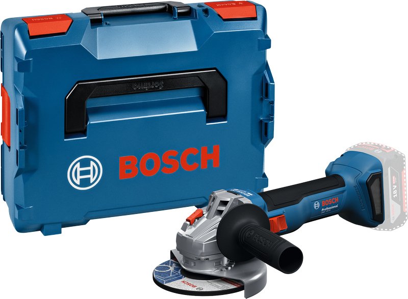 Amoladora Angular A Batería Bosch Professional Gws 18v-8 Professional Solo, 18 Voltios Azul, Sin Batería Ni Cargador, En L-Boxx 06019n9001