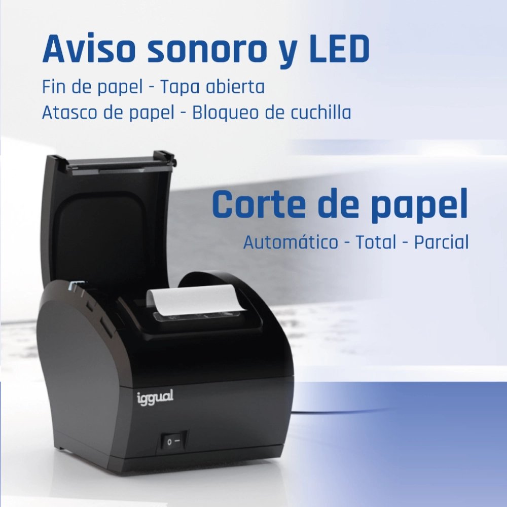 EAN 8435364316641 - iggual TP8002 203 x 203 DPI Alámbrico Térmica directa Impresora de recibos imagen 8