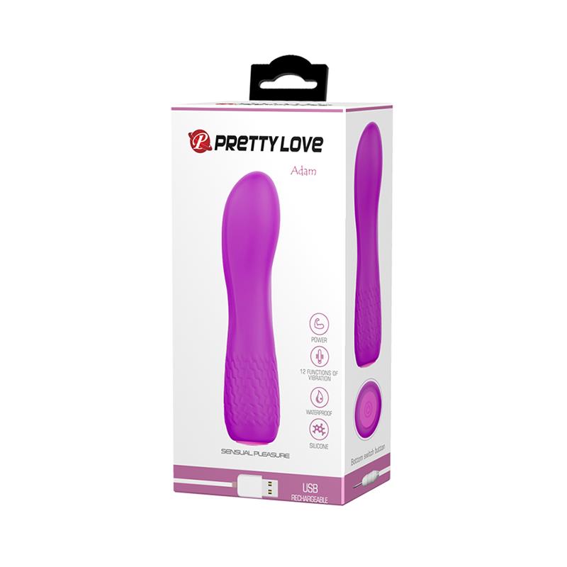 Vibrador Adam Usb Silicona Purpura
