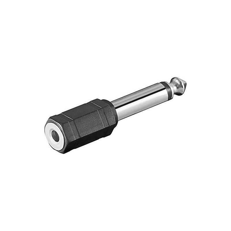 Adaptador 6,3mm M 2-Pin Mn A 3,5mm H 2-Pin Mn Compacto