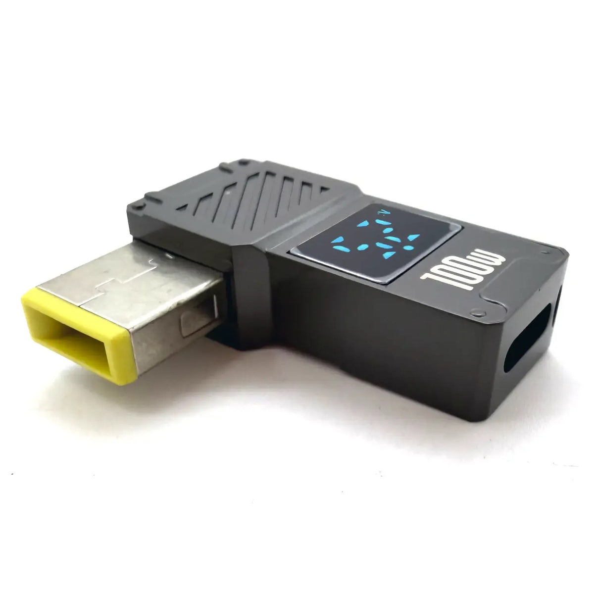 Adaptador Convertidor Usb-C Hembra A Square Macho Con Pantalla 100W