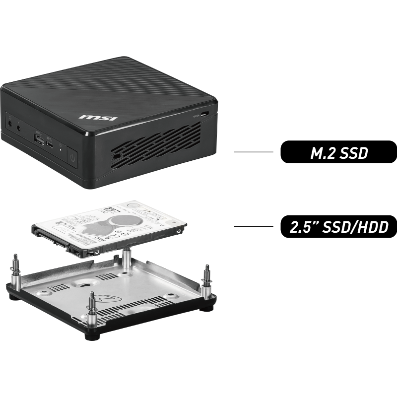Adaptador Hdd Para Mini Ordenador Msi Cubi N 8gl Ms B17111 Negro