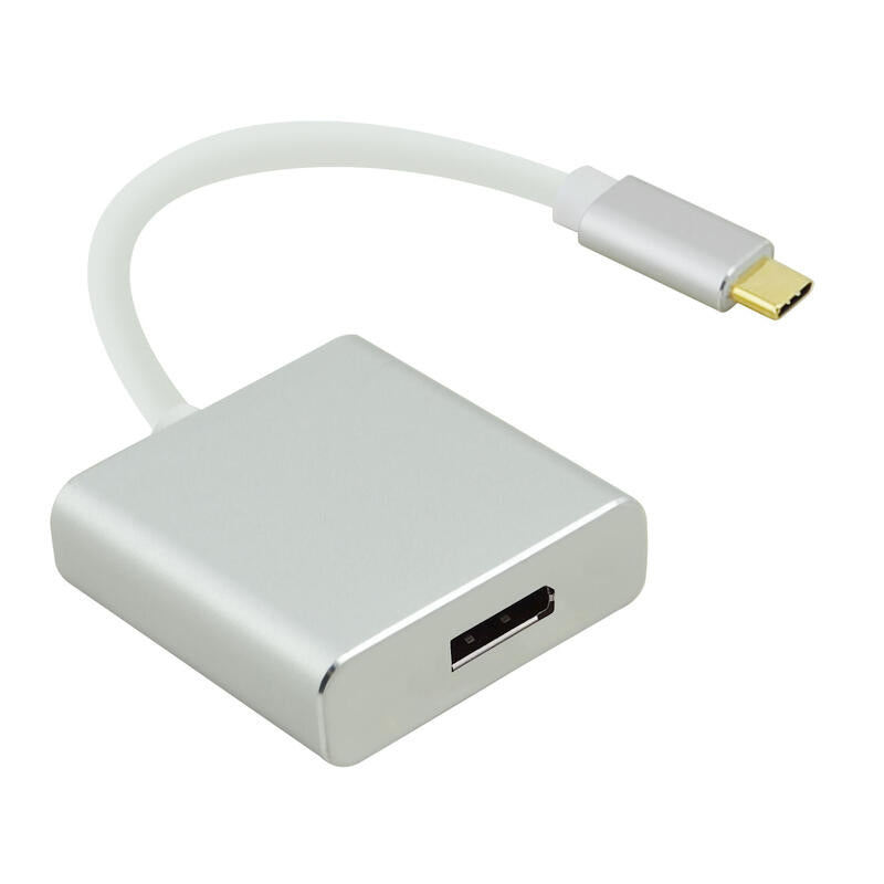 Adaptador Helos, Usb 3.1 Type-C / Displayport 1.2, Premium, Plateado