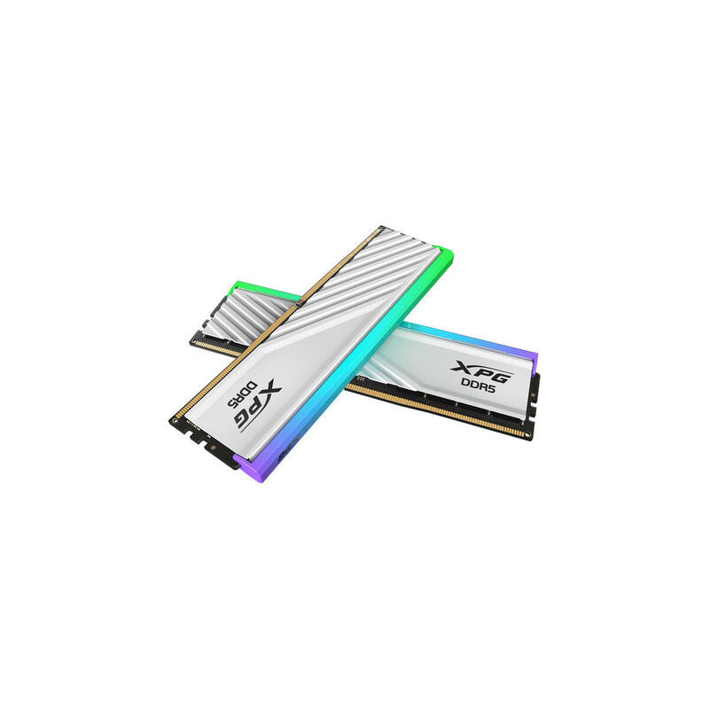 Adata Dimm 48 Gb Ddr5-6000 (2x 24 Gb) Kit Dual, Ram Blanca, Ax5u6000c3624g-Dtlabrwh, Xpg Lancer Blade Rgb, Intel Xmp, Amd Expo Ax5u6000c3624g-Dtlabrwh