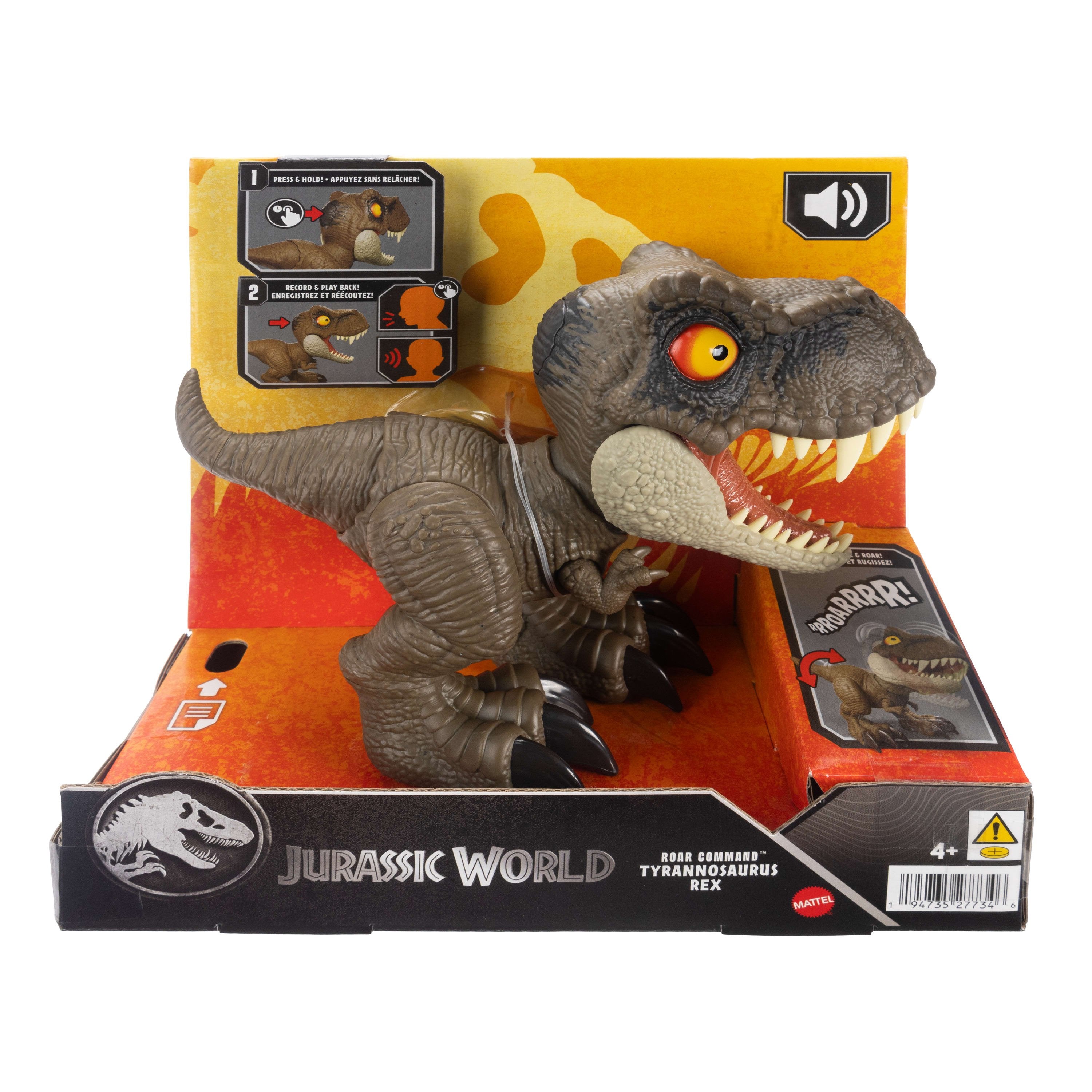 Mattel Jurassic World Roar Command Tyrannosaurus Rex Jcw01