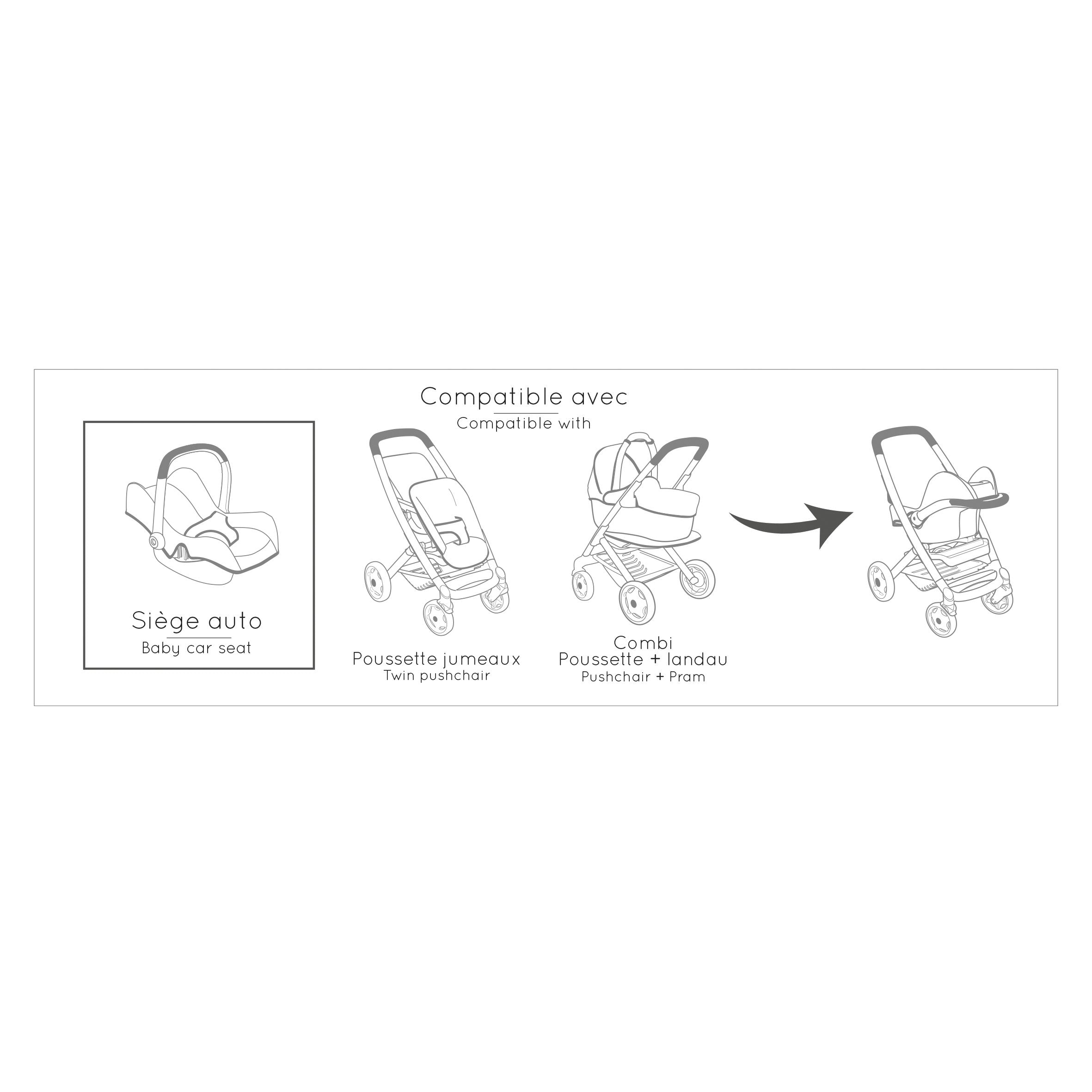 Juguete - Asiento Maxicosi Para Muñecas Rosa Claro Smoby