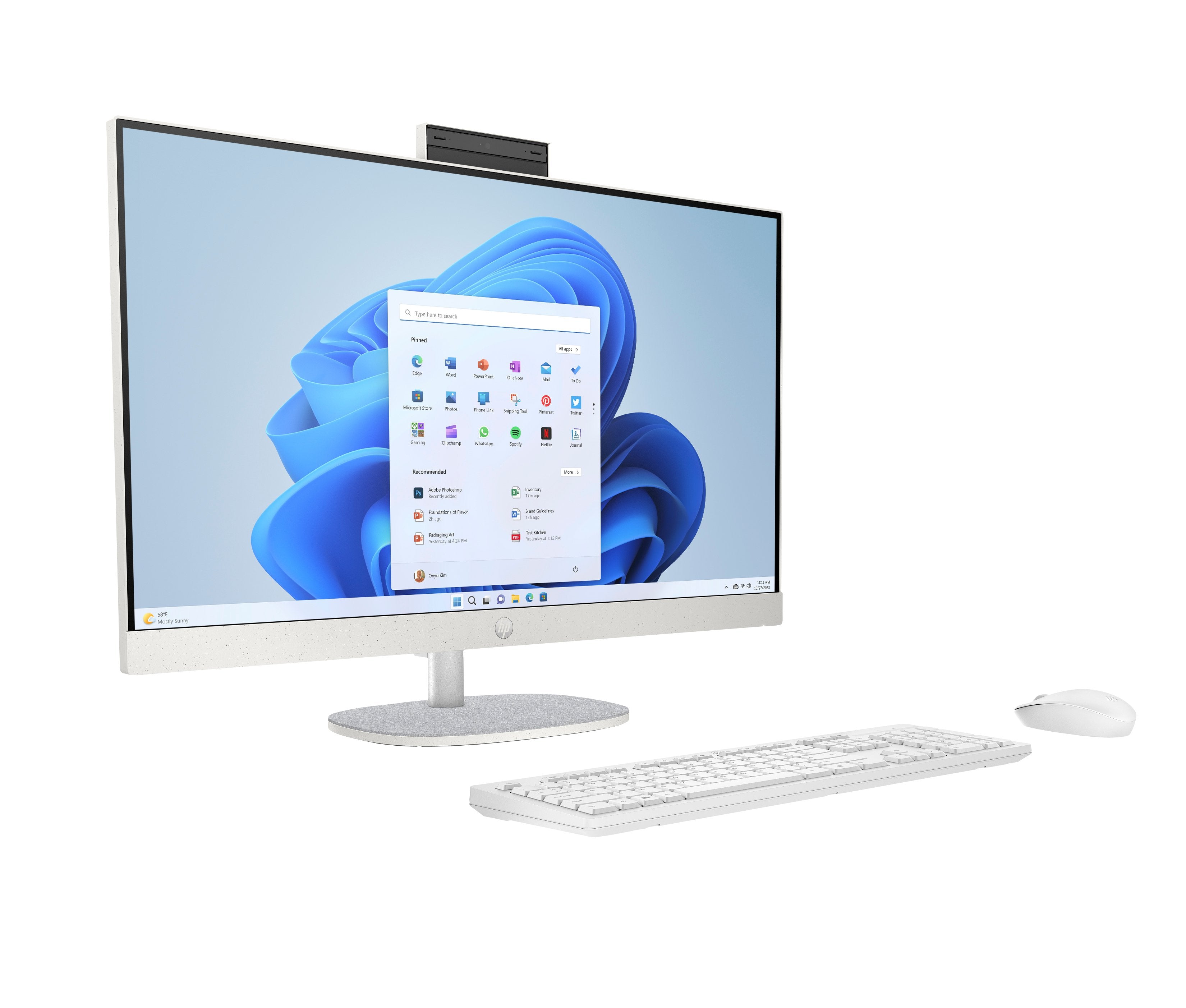All In One Hpc Hp Aio 27-Cr1009ns U5 - 125u 16gb 512gb 27" Fhd2 W11h Blanco