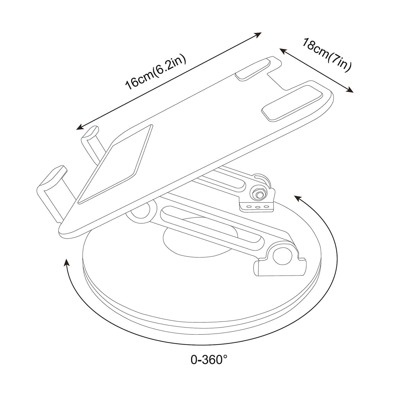 Aisens Soporte De Sobremesa Giratorio Ajustable Para Portatil / Tablet 7-13, Plata