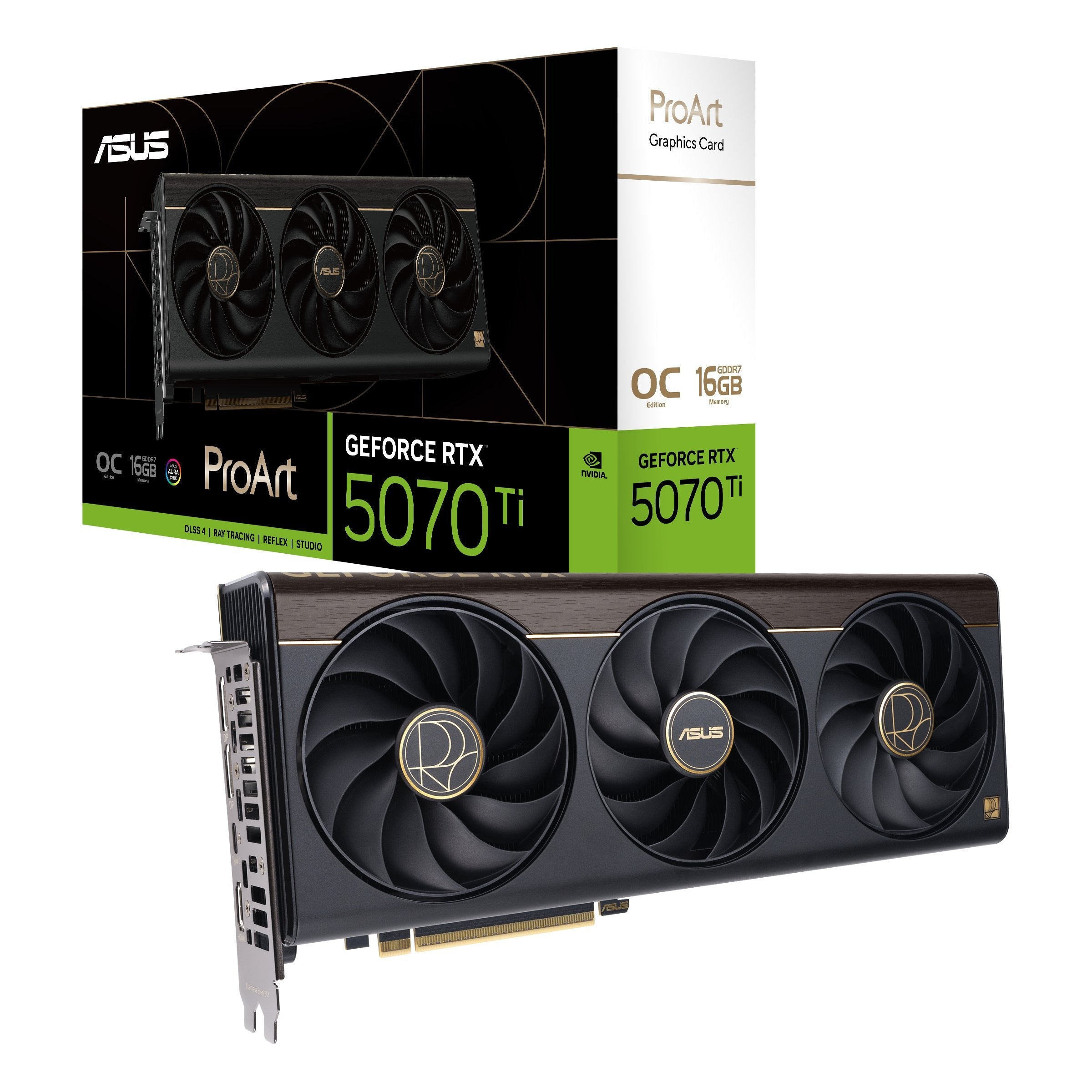Graphics Card Asus Nvidia Geforce Rtx 5070 Ti 16 Gb Gddr7 256 Bit Pci Express 5.0 Active Proart-Rtx5070ti-O16g