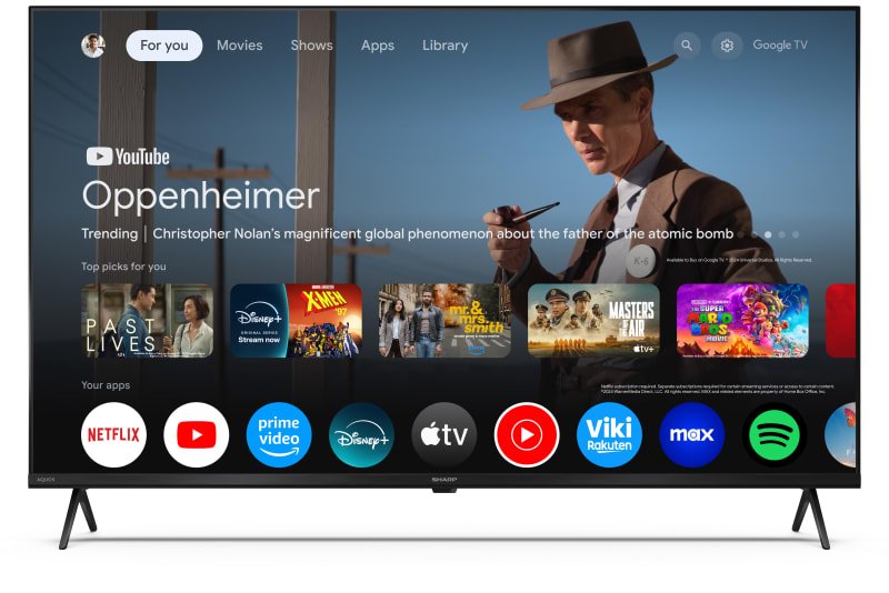 Sharp 43hl4265e 43" (108cm) 4k Ultra Hd Google Tv, Dolby Vision, Dolby Atmos