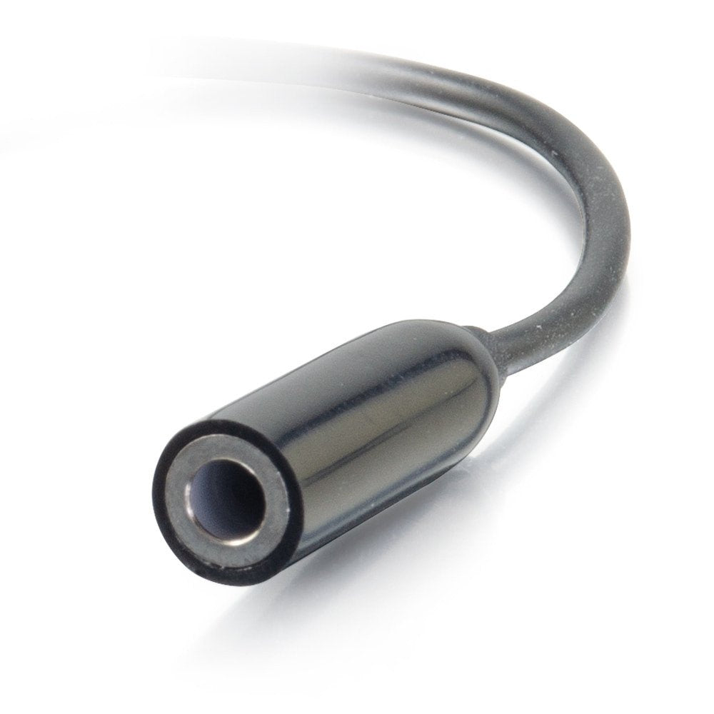 EAN 0757120544265 - C2G 54426 cable de teléfono móvil Negro 0,15 m USB-C 3,5 mm imagen 2