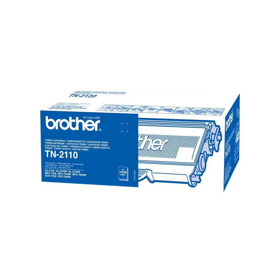 EAN 4977766654180 - Brother TN-2110 cartucho de tóner 1 pieza(s) Original Negro imagen 2