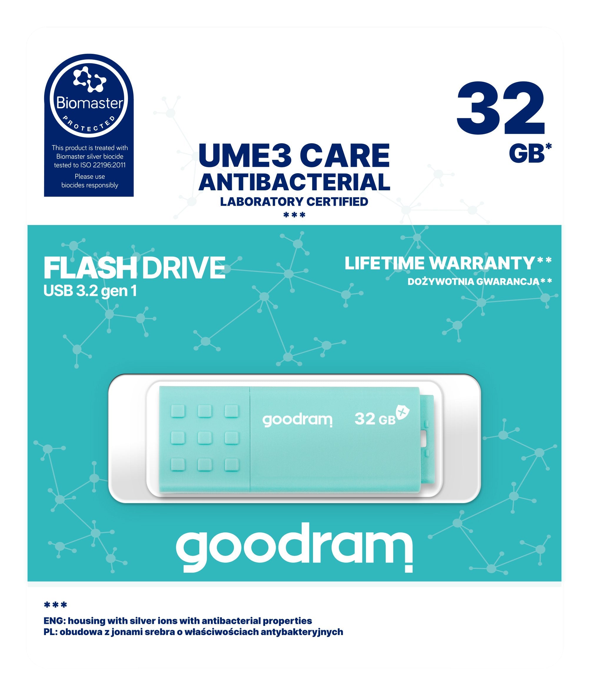 EAN 5908267961445 - Goodram UME3 unidad flash USB 32 GB USB tipo A 3.2 Gen 1 (3.1 Gen 1) Turquesa imagen 10