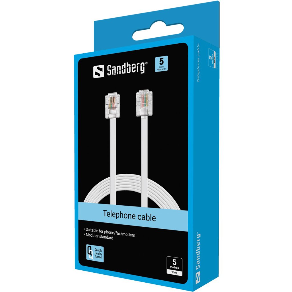 Sandberg Cable De Telefono Rj11-Rj11 5 M