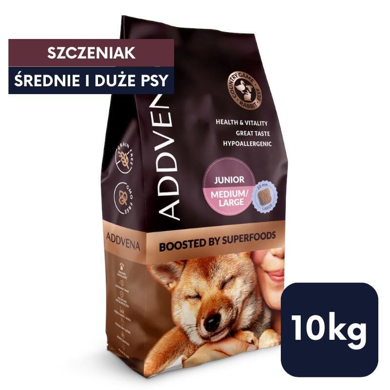 Addvena Enriquecido Con Superalimentos Para Cachorros De Razas Medianas Y Grandes 10 Kgv