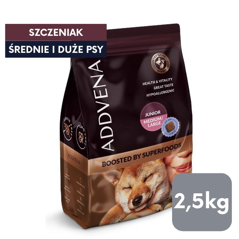 Addvena Enriquecido Con Superalimentos Para Cachorros De Razas Medianas Y Grandes 2,5 Kg