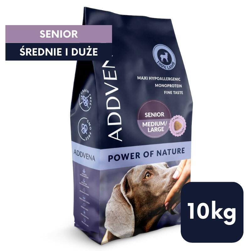 Addvena Poder De La Naturaleza Para Perros Mayores De Razas Medianas Y Grandes 10 Kg