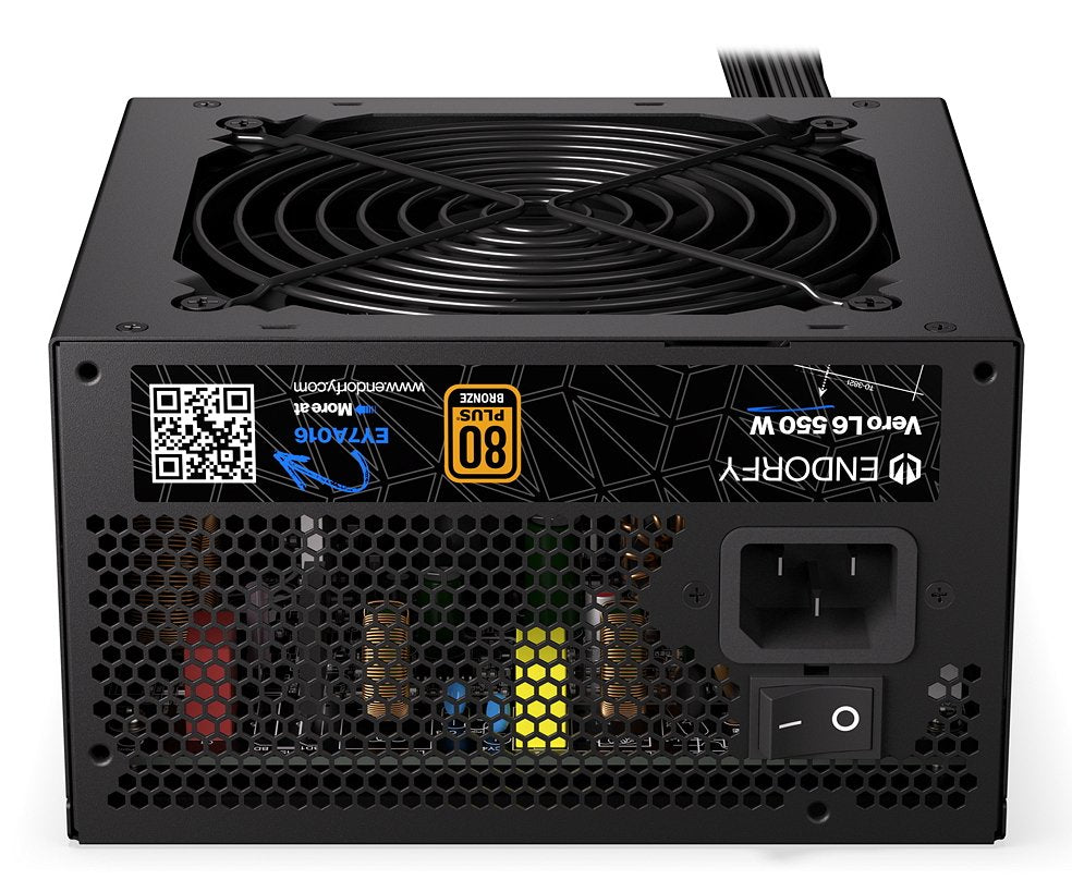 Endorfy Vero L6 550 W (Negro, 1x 12-Pin High Power Gpu, 2x Pcie, 550 Watt) Ey7a016