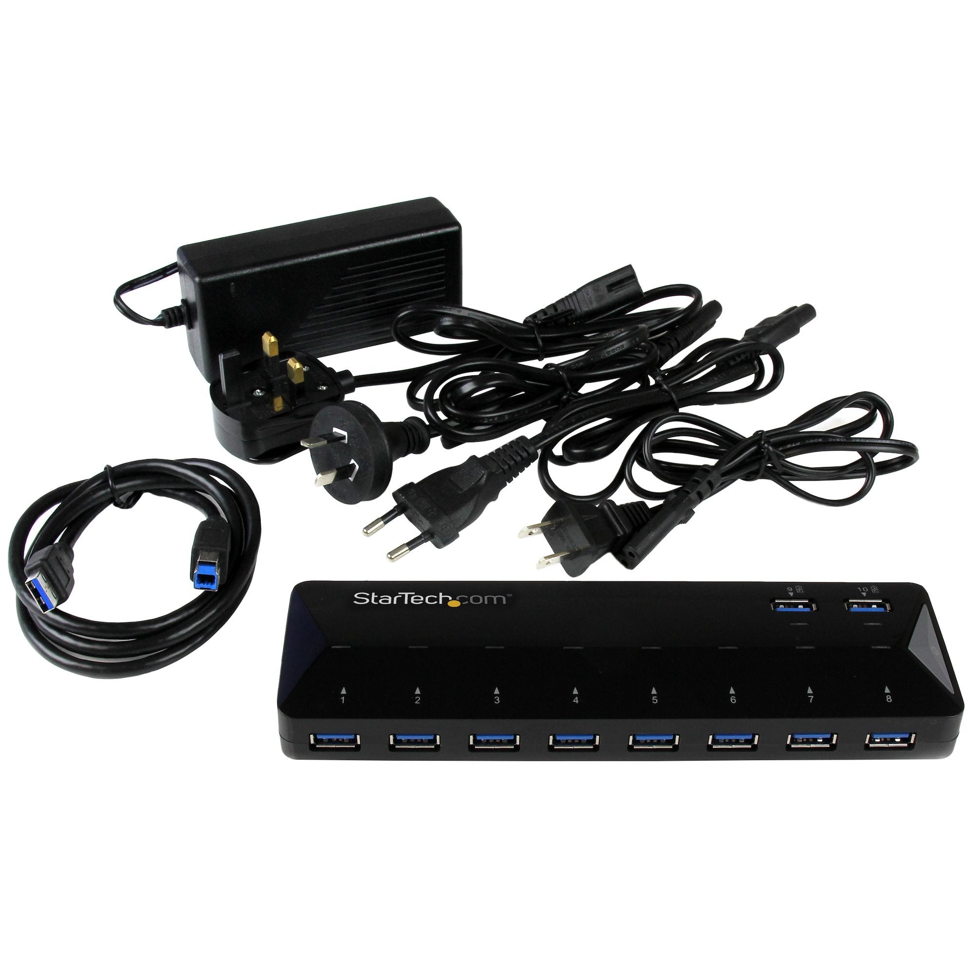 Startech Concentrador Usb 3.0 10 Puertos Hub 1,5a