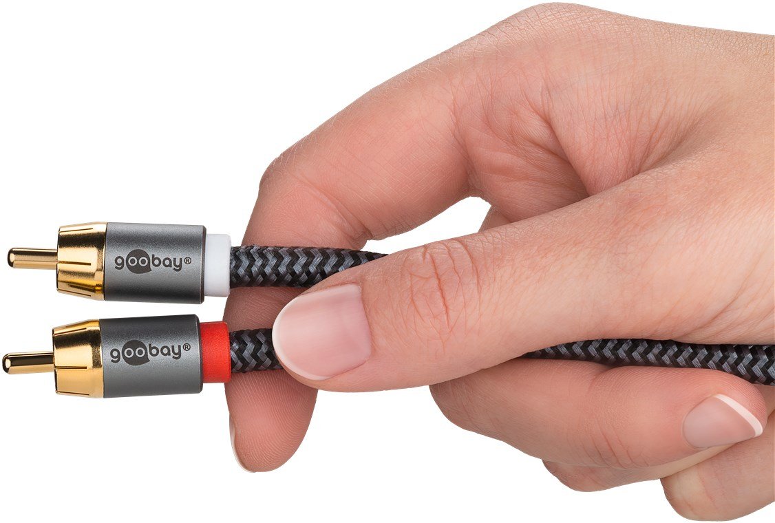 EAN 4040849653018 - Goobay 65301 cable de audio 3 m 2 x RCA RCA Negro, Plata imagen 8
