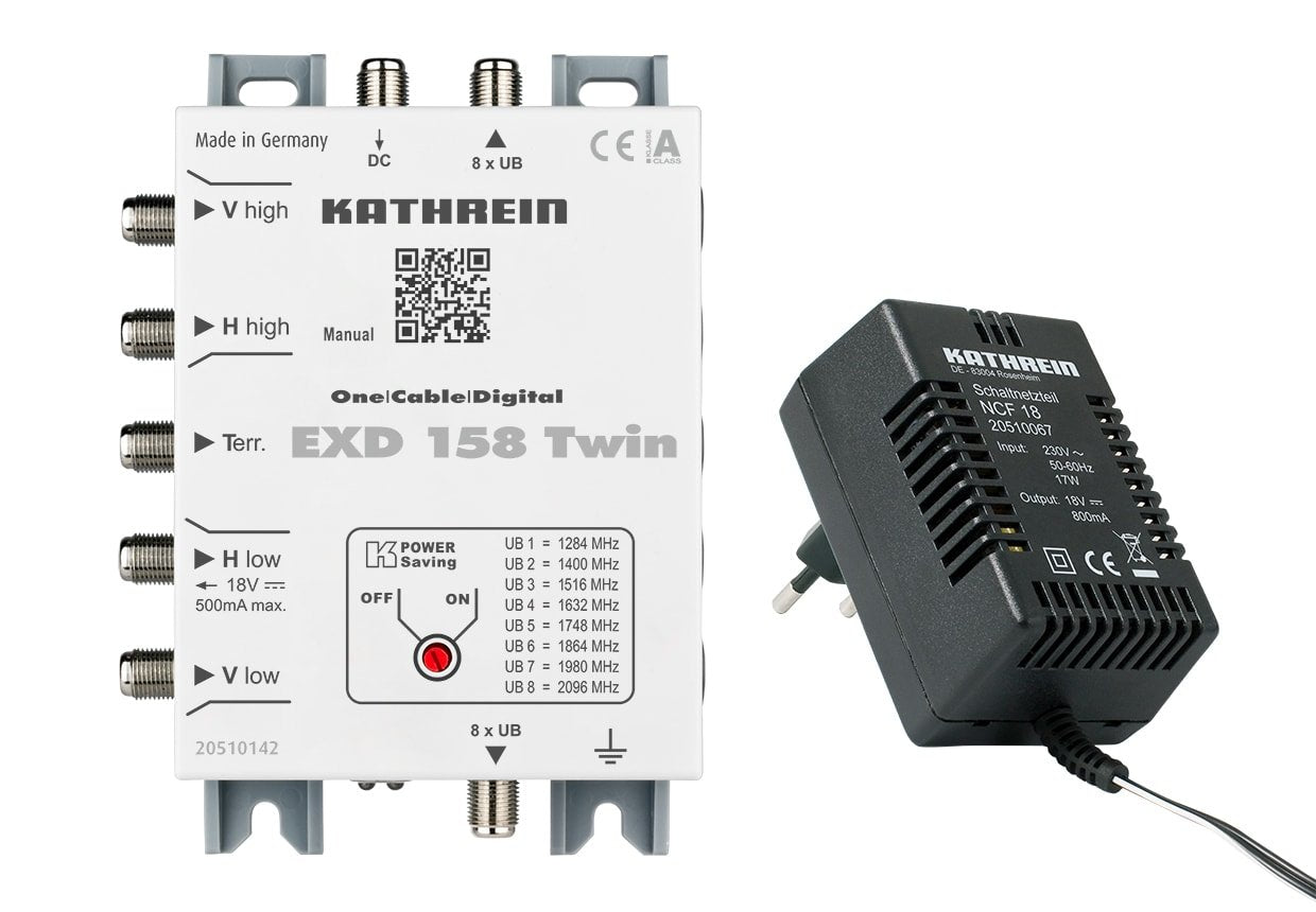 Kathrein Exd 158 Twin Conmutador Múltiple Para Satélite 5 Entradas 2 Salidas
