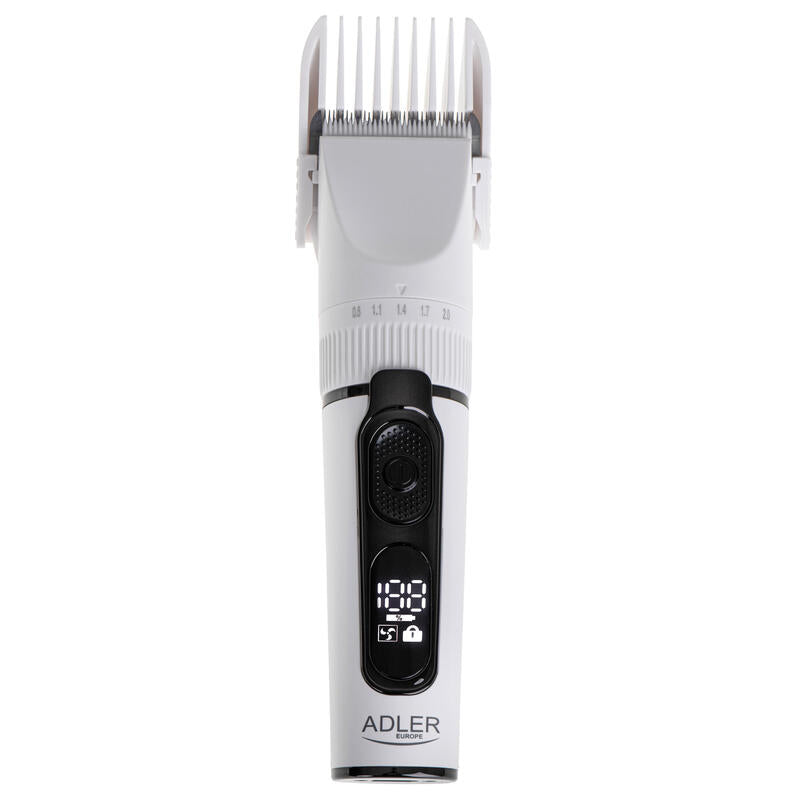 Adler Ad 2839 Cortadora De Pelo Con Pantalla Lcd, Blanco Negro
