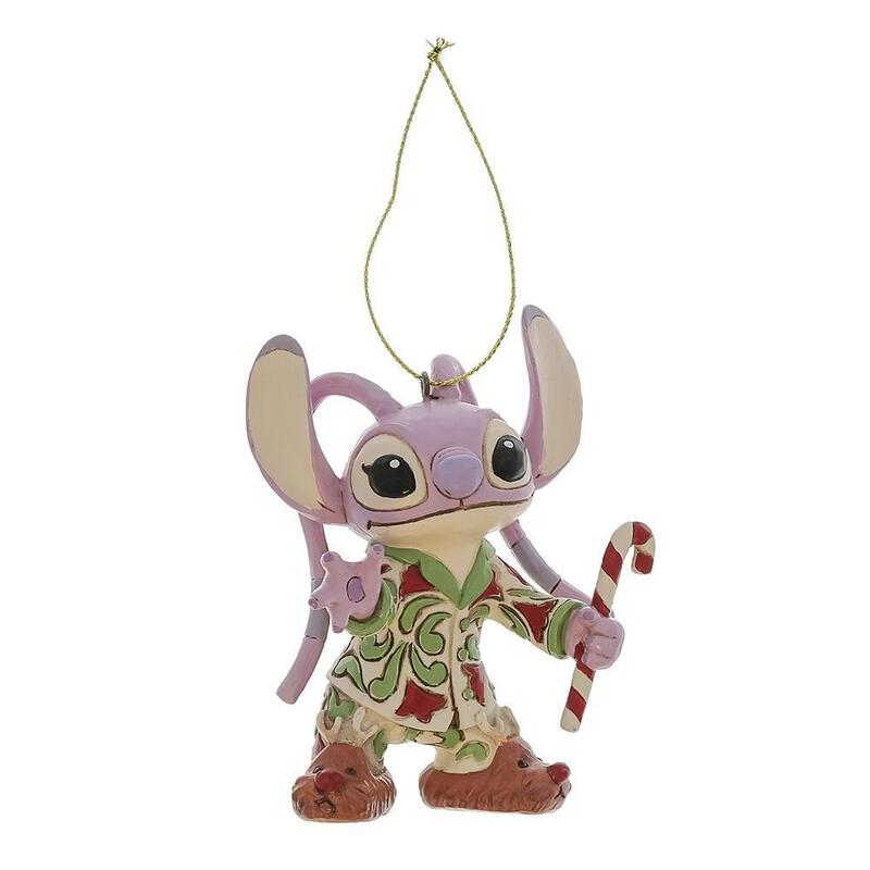 Adorno Arbol De Navidad Enesco Disney Stitch Angel Pijama Navideño