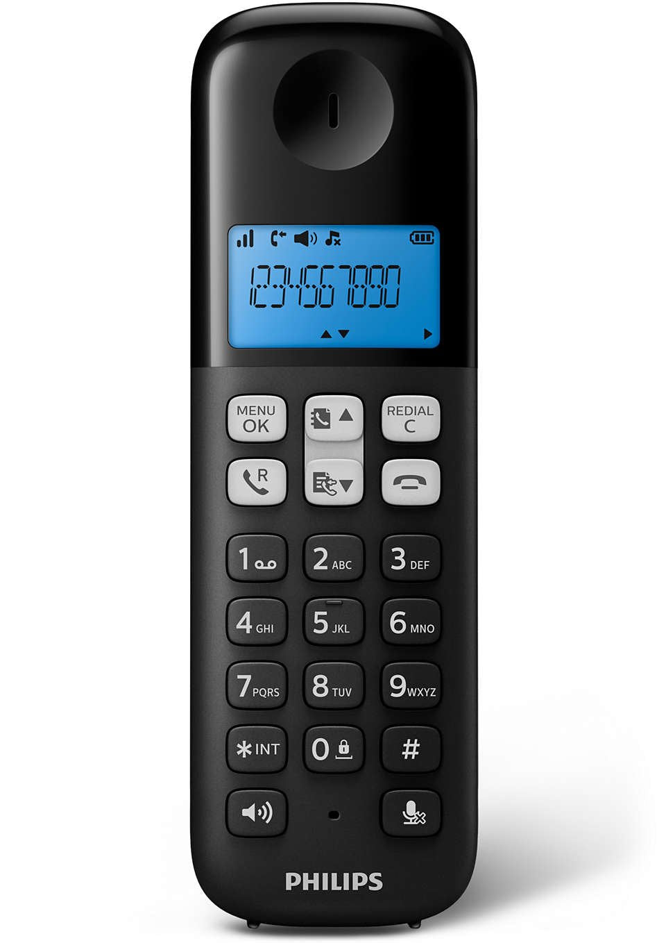 EAN 4895229101067 - Philips D1611B/34 teléfono Teléfono DECT Identificador de llamadas Negro imagen 5
