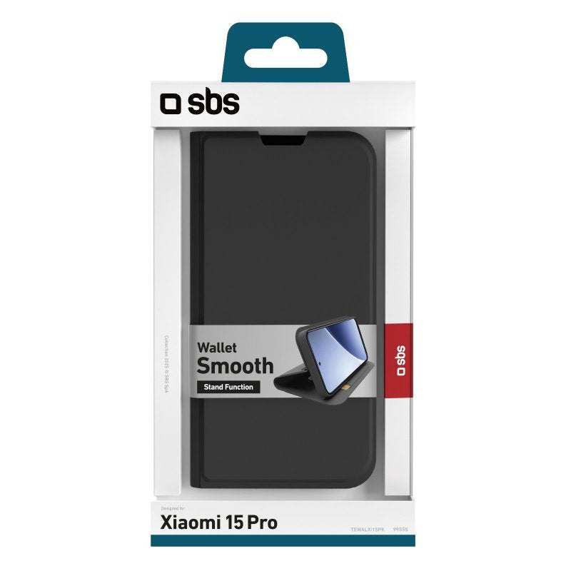 EAN 8018417499555 - SBS TEWALXI15PK funda para teléfono móvil 16,1 cm (6.36") Funda cartera Negro imagen 3