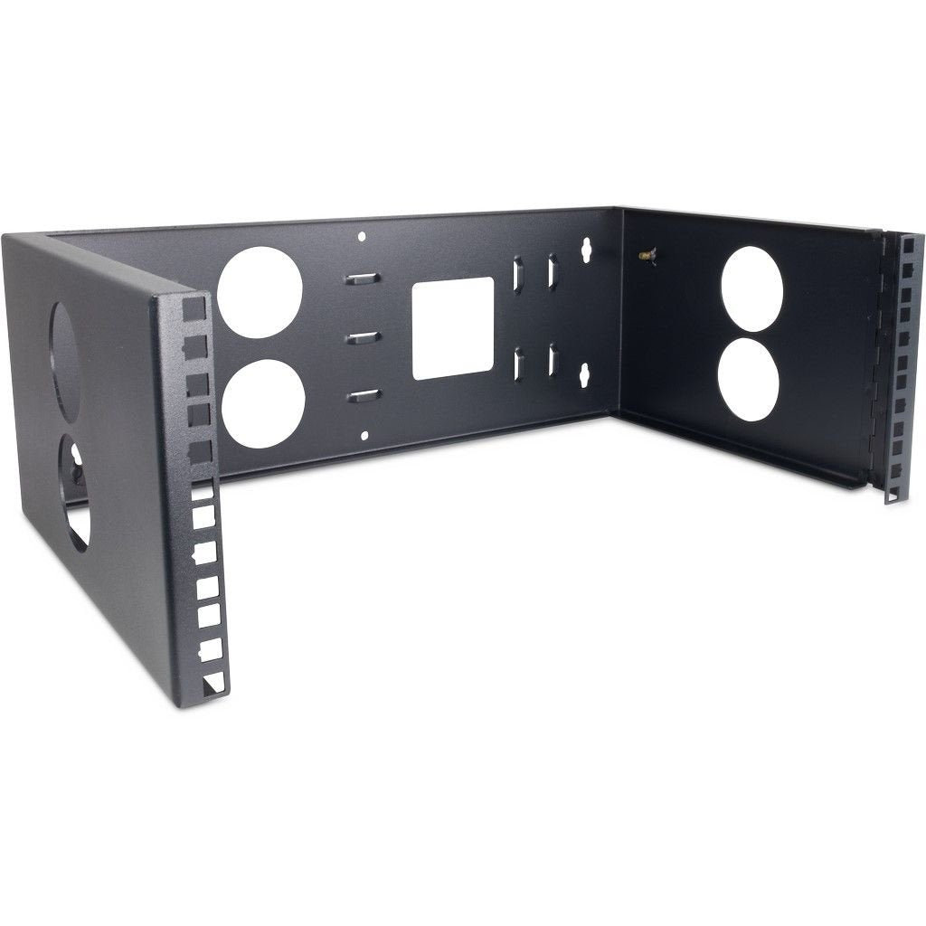 Inter-Tech 88887329 Accesorio De Bastidor Soporte De Montaje, Soporte De Pared Negro, Soporte De Montaje, Negro, 15 Kg, 4u, 48,3 Cm (19"), 500 Mm