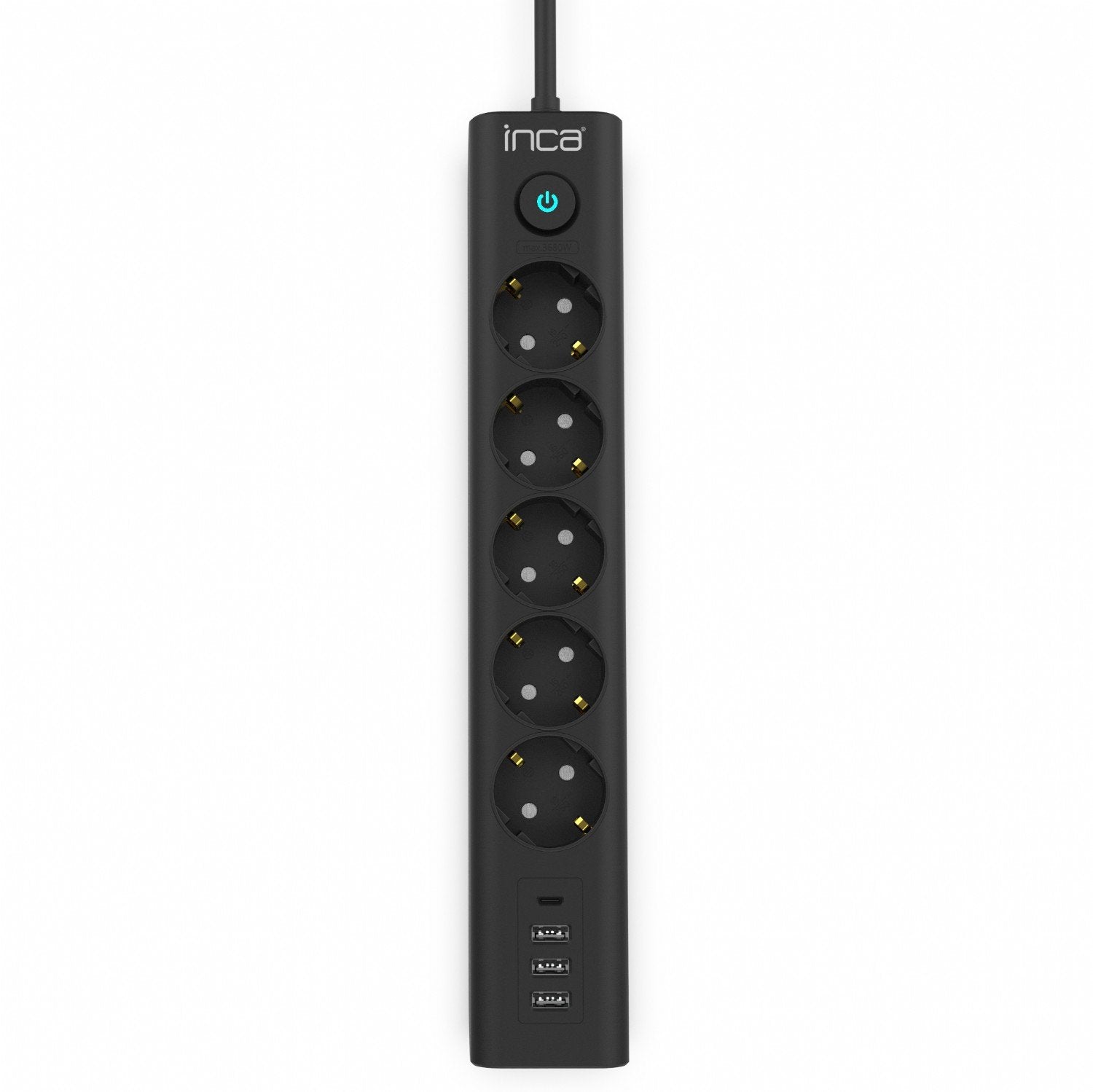 Regleta Inca Ipw-44tu Negro 5 Salidas Ac 230 V 1,5 M
