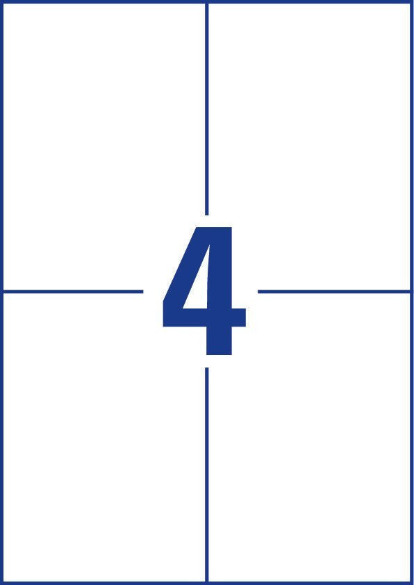 Avery Zweckform 3483 Etiqueta Autoadhesiva Blanco Rectángulo Permanente 400 Pieza(S)