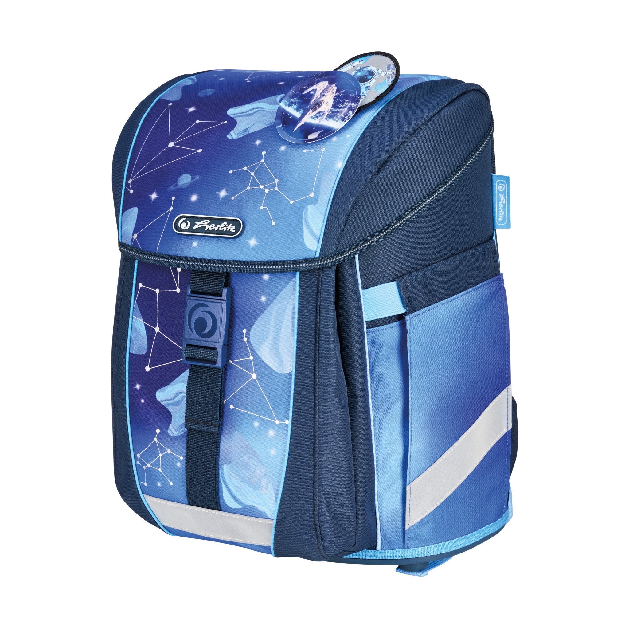 EAN 4008110396354 - Herlitz FiloActive XL Plus Cosmic juego de mochila escolar Niño Poliéster Azul, Azul oscuro imagen 4