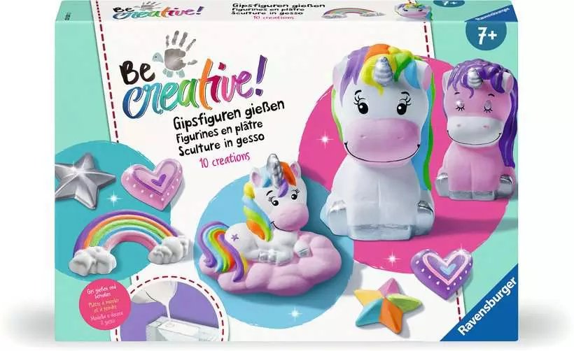 Ravensburger Habtelset Figuras De Yeso De Bricolaje Vierta Unicornio, Tinker 25531