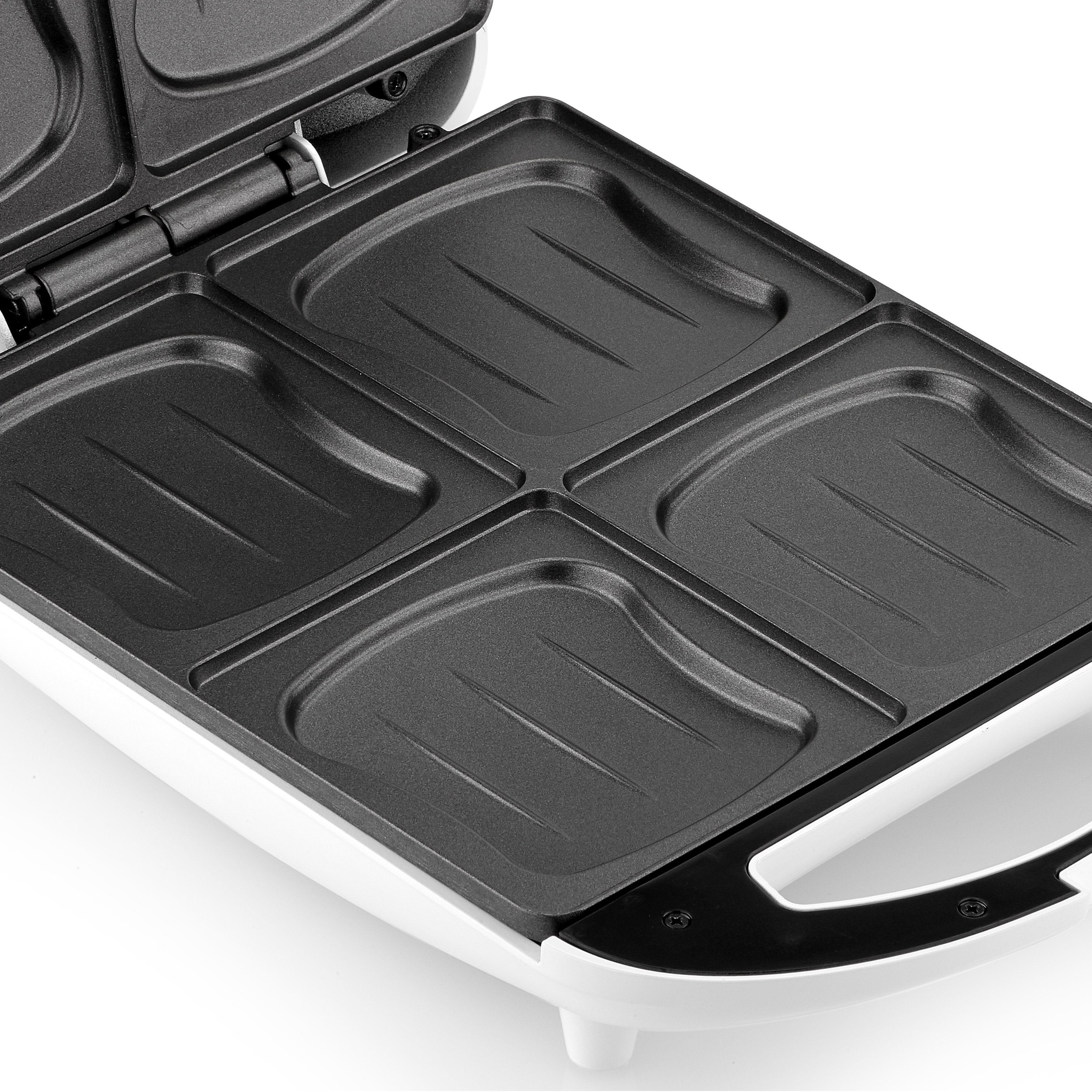 Sandwichera Tristar Sa-3065 4 Platos, Recubrimiento Antiadherente, Pies Antideslizantes, Blanco