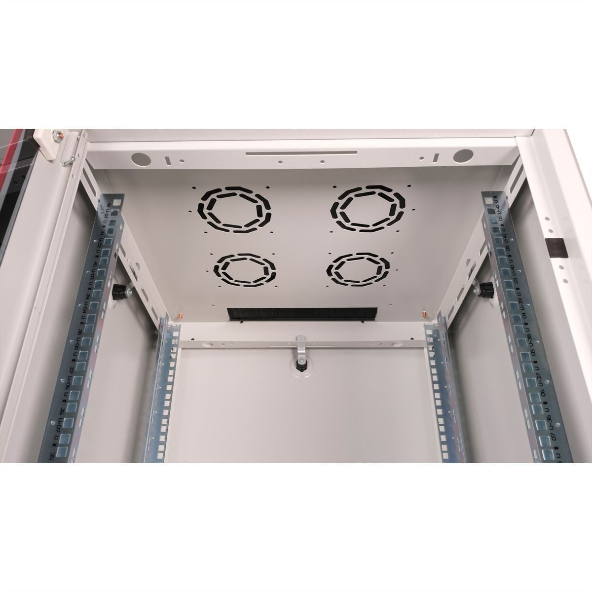 Roline 19-Zoll Netzwerkschrank Basic 42 He, 600x600 Bxt Glastr Grau