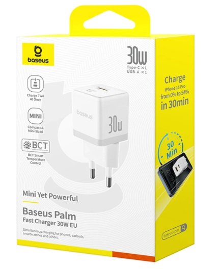 Palm Fast Charger C+U 30w Eu Moon White