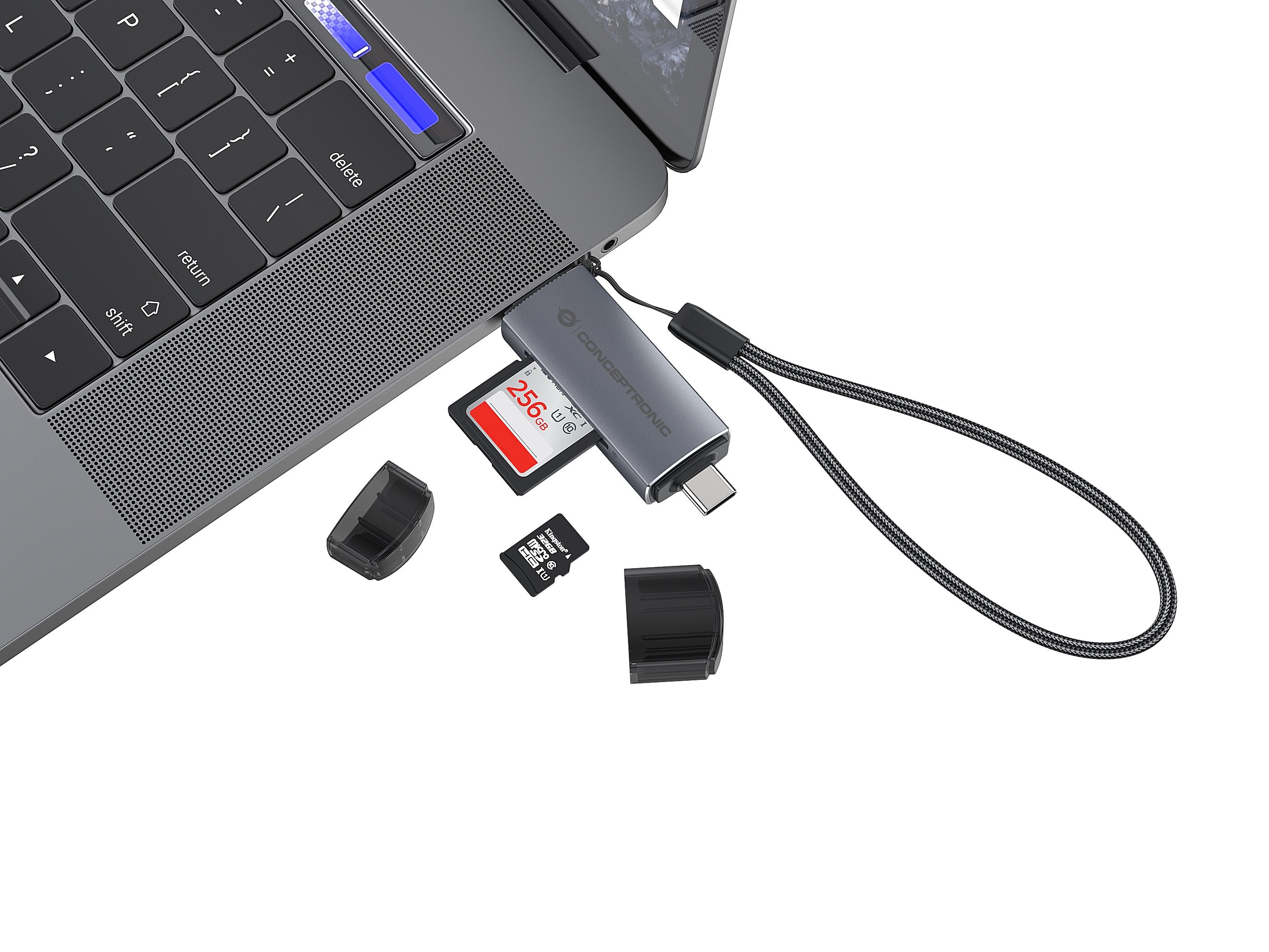 EAN 4015867234358 - Conceptronic BIAN05G lector de tarjeta USB 3.2 Gen 1 (3.1 Gen 1) Type-A/Type-C Gris imagen 8